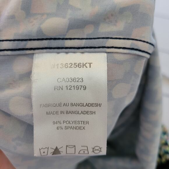 Projek Raw Size M Tropical Drink Print Short Sleeve Button Up Vacation Shirt - Picture 9 of 9